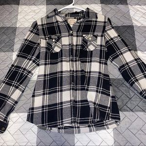 heritage black and white flannel